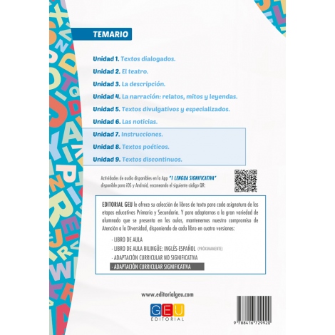 Lengua castellana y literatura 1. Secundaria. ACI significativa