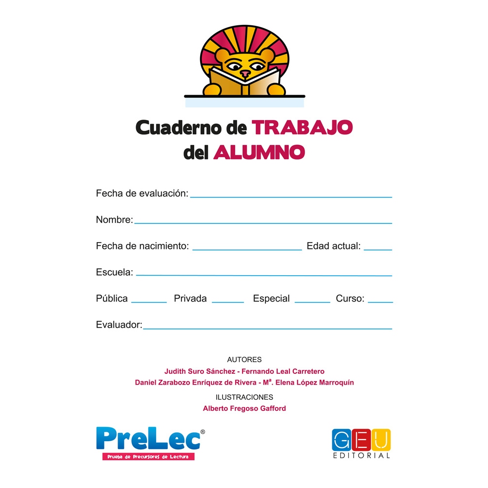 PreLec: Hojas de registro para el profesor y hojas de trabajo del alumno