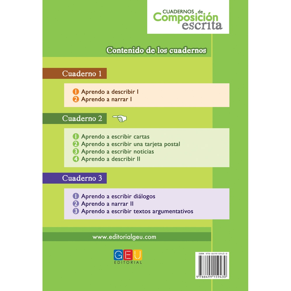 Cuaderno de composición escrita 2
