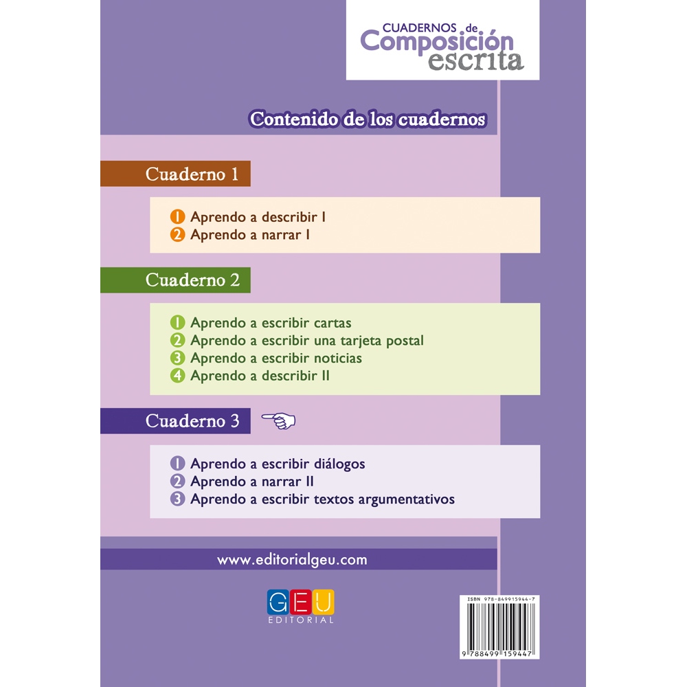 Cuaderno de composición escrita 3 Cuaderno de composición escrita 3