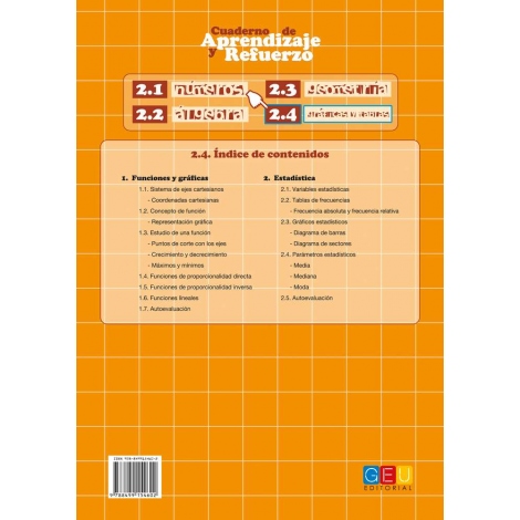 Cuaderno de aprendizaje y refuerzo 2.4: Gráficas y tablas