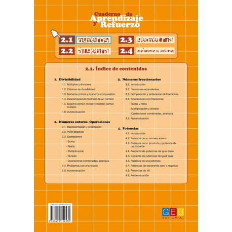 Cuaderno de aprendizaje y refuerzo 2.1: Números