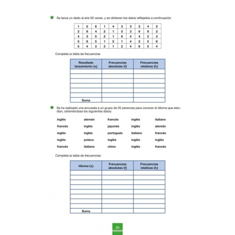Cuaderno de aprendizaje y refuerzo 1.4: Gráficas y tablas