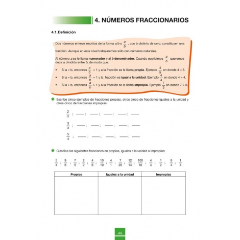 Cuaderno de aprendizaje y refuerzo 1.1: Números