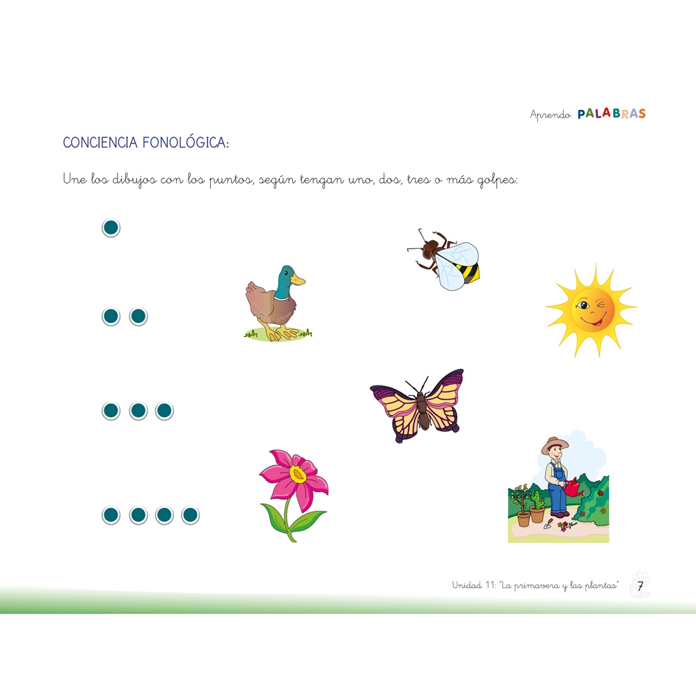 Aprendo palabras. Unidad 11: La primavera y las plantas