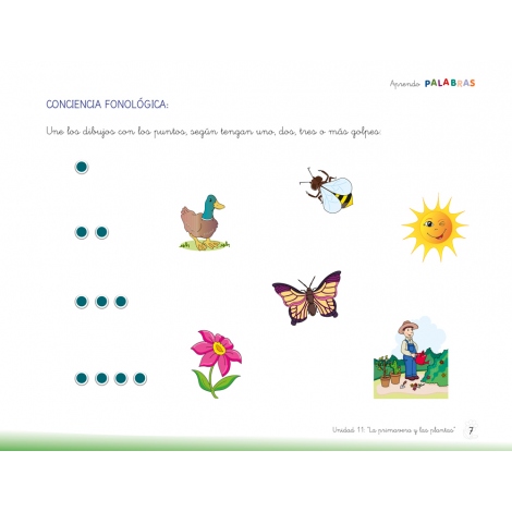 Aprendo palabras. Unidad 11: La primavera y las plantas