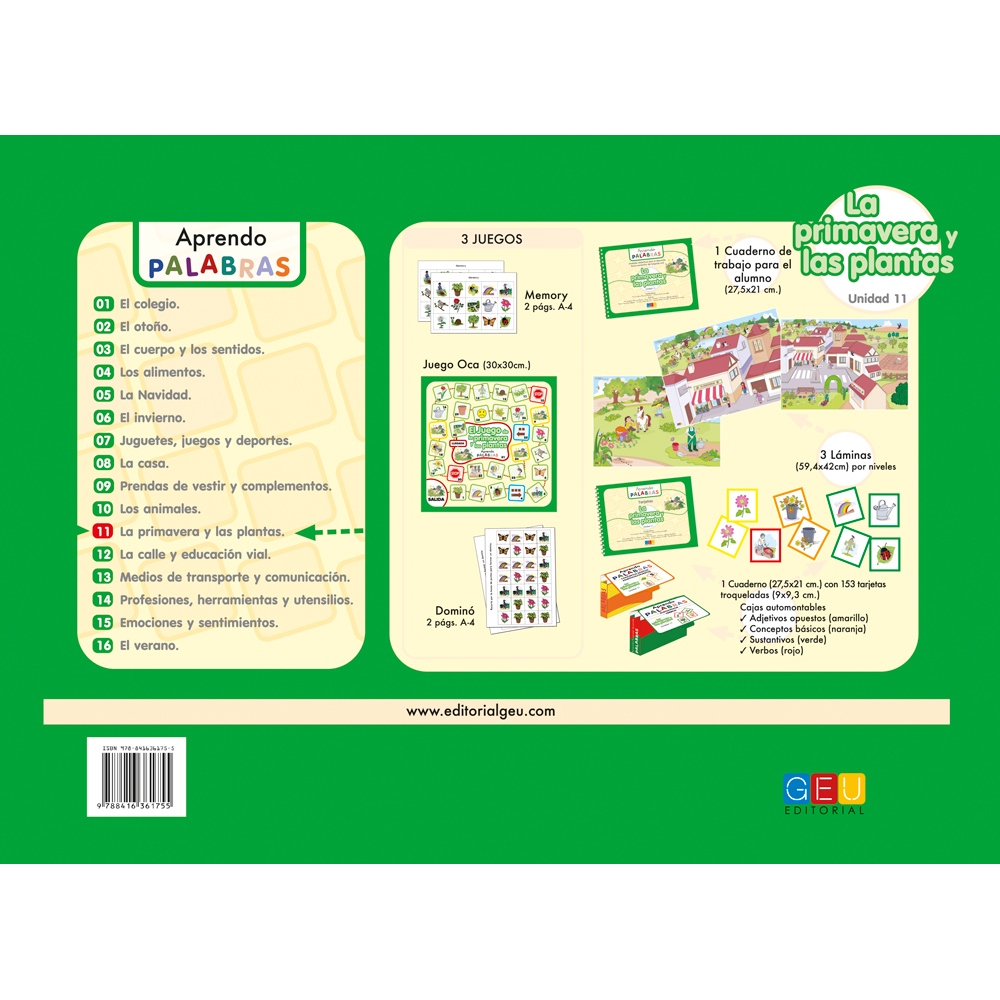 Aprendo palabras. Unidad 11: La primavera y las plantas