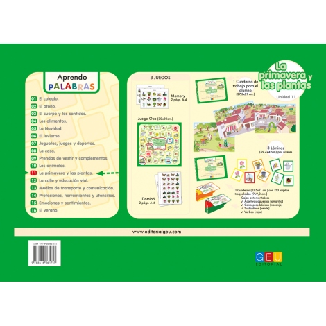 Aprendo palabras. Unidad 11: La primavera y las plantas