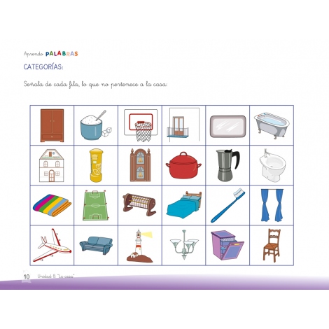 Aprendo palabras. Unidad 8: La casa