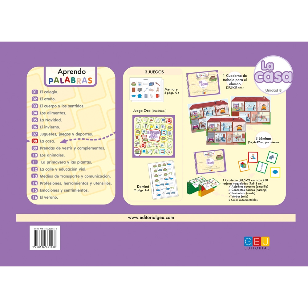 Aprendo palabras. Unidad 8: La casa