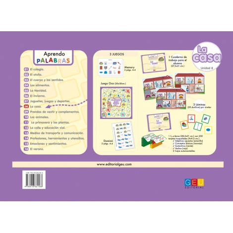 Aprendo palabras. Unidad 8: La casa