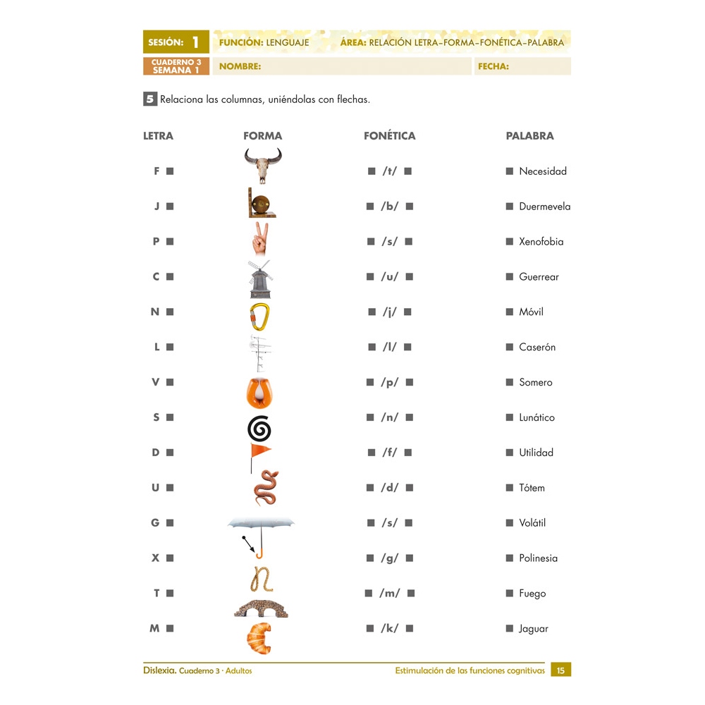 Dislexia. Cuaderno 3 · Adultos