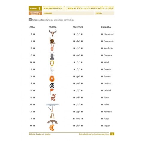 Dislexia. Cuaderno 3 · Adultos