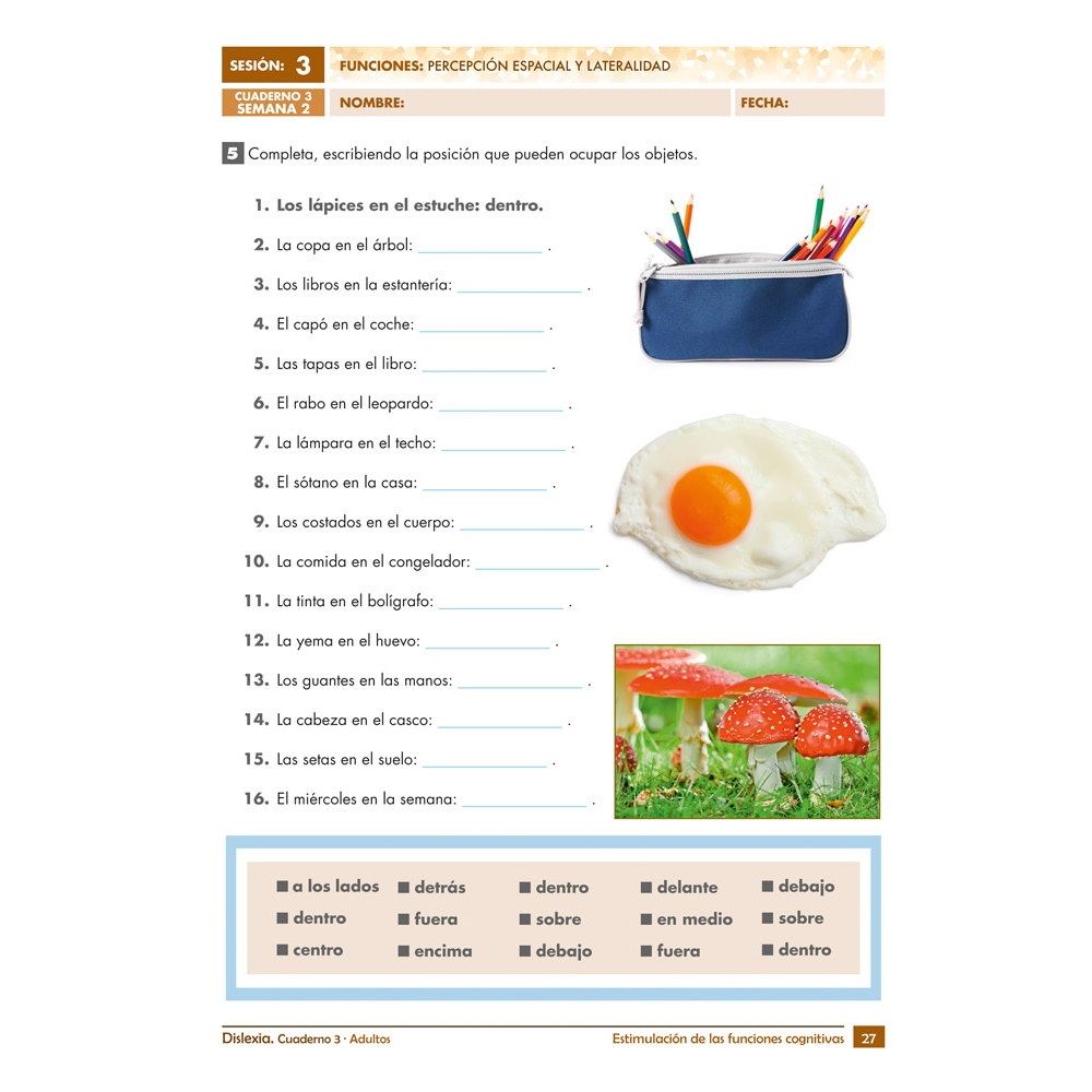 Dislexia. Cuaderno 3 · Adultos