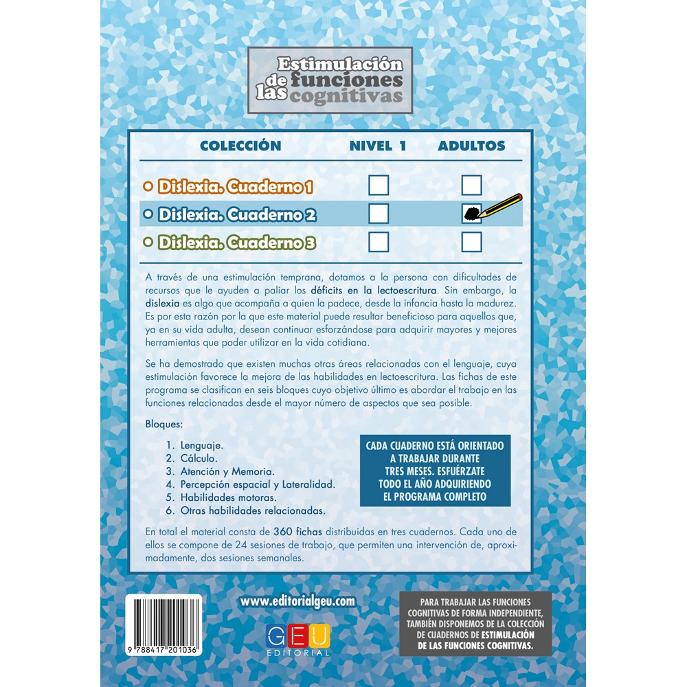 Dislexia. Cuaderno 2 · Adultos