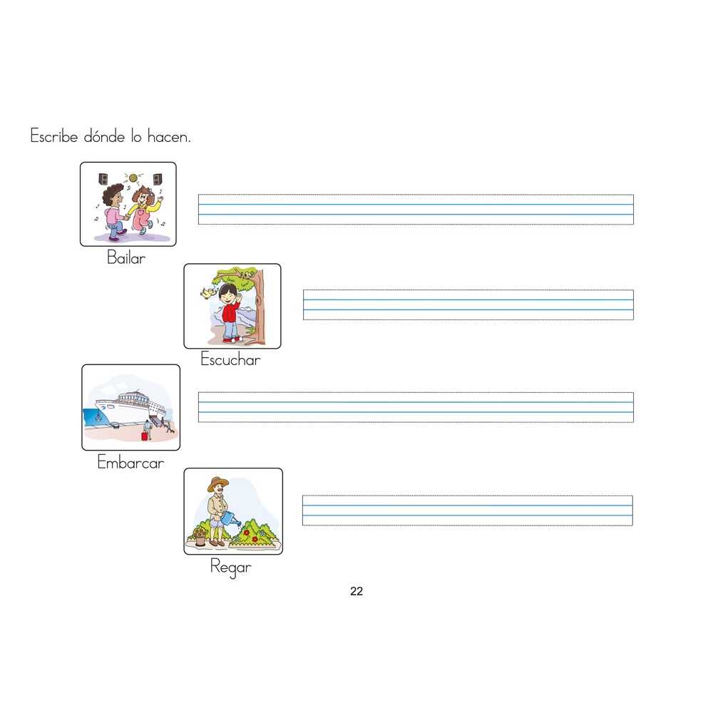 Cuaderno de vocabulario visual: Acciones