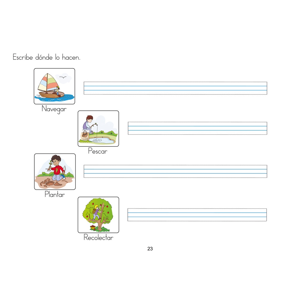 Cuaderno de vocabulario visual: Acciones