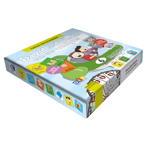 David se divierte con sus amigos · Cuento con pictogramas