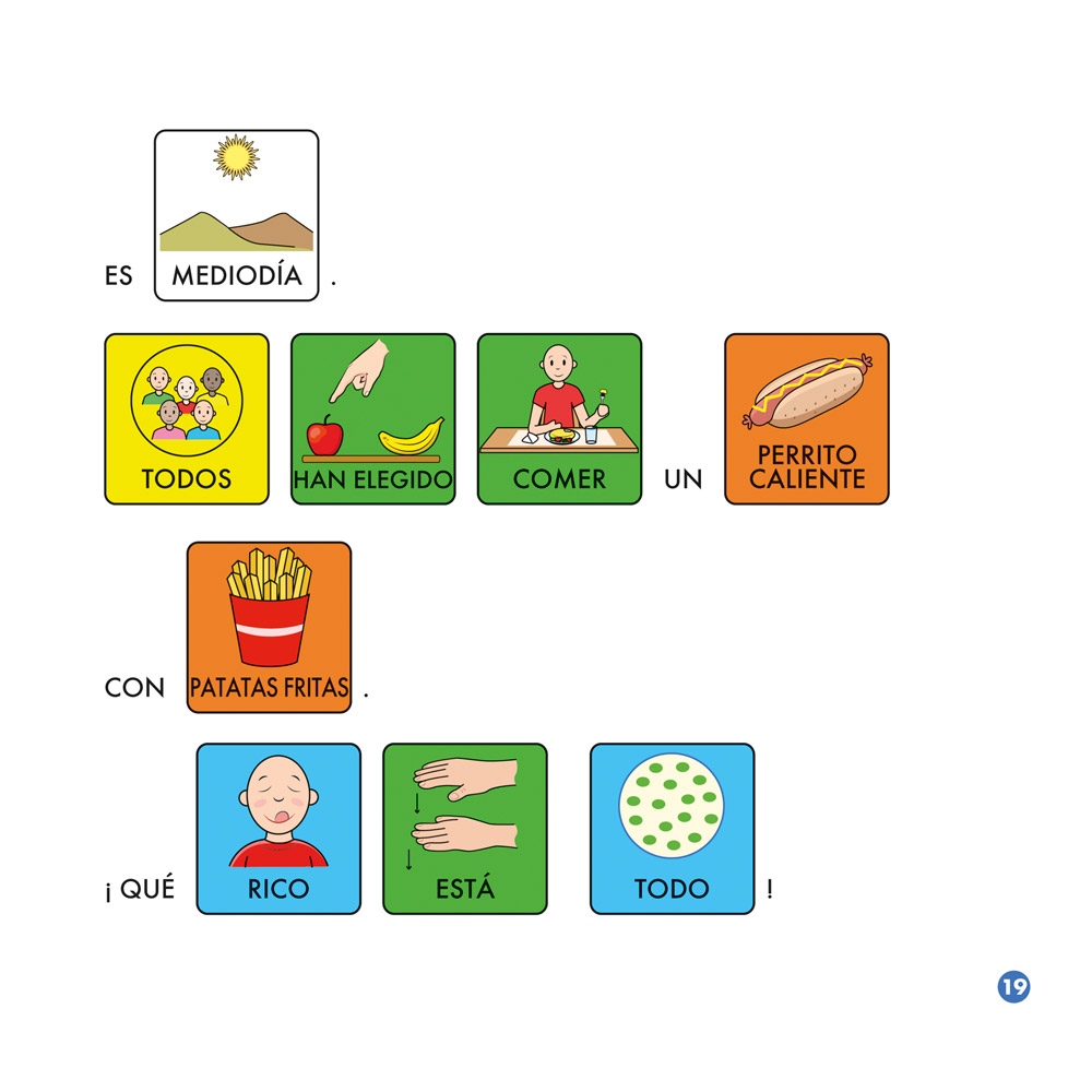 David se divierte con sus amigos · Cuento con pictogramas