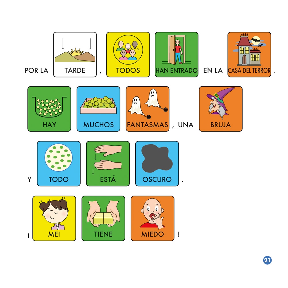 David se divierte con sus amigos · Cuento con pictogramas