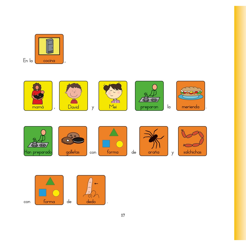 David y su amiga Mei · Cuento con pictogramas
