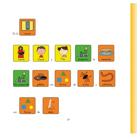 David y su amiga Mei · Cuento con pictogramas