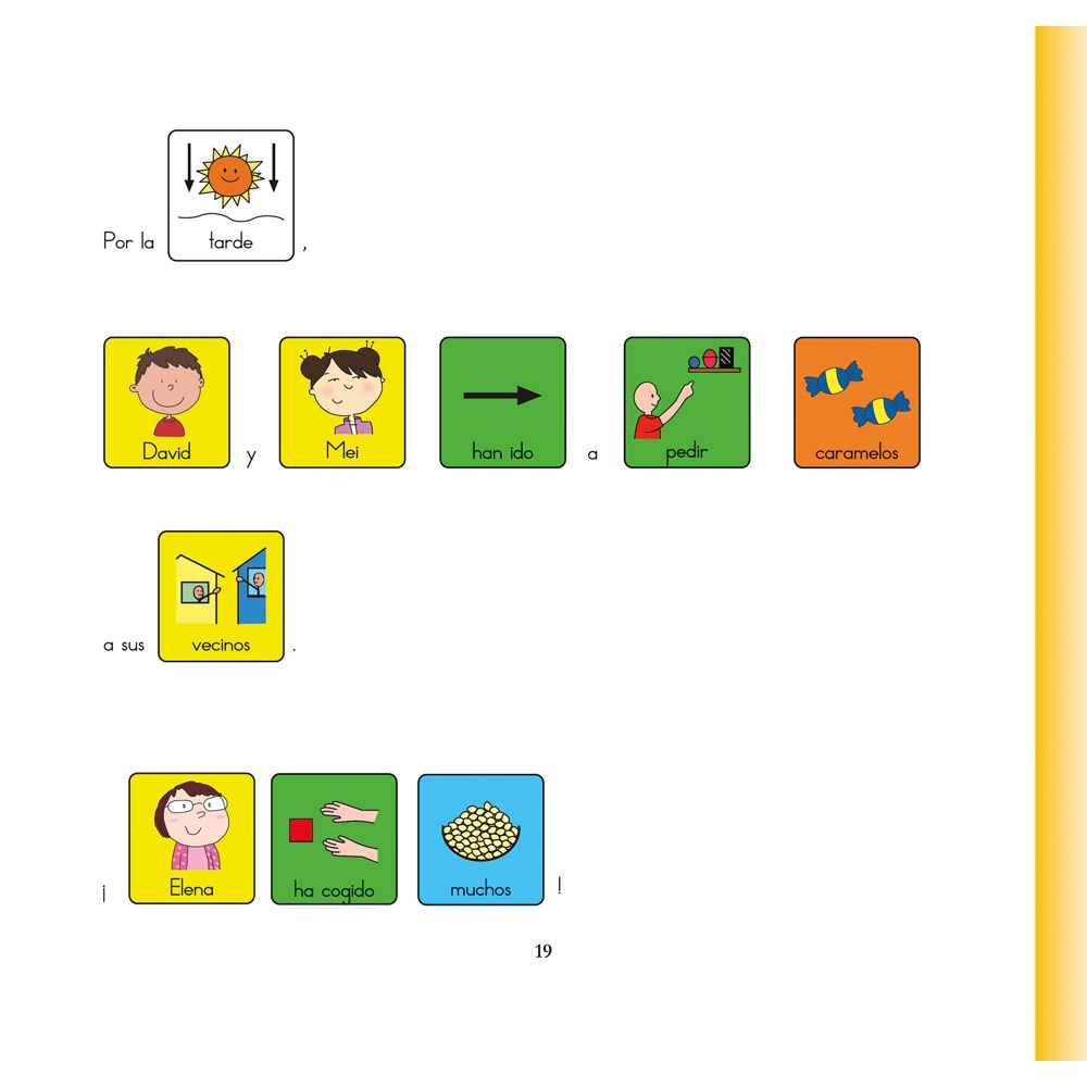 David y su amiga Mei · Cuento con pictogramas