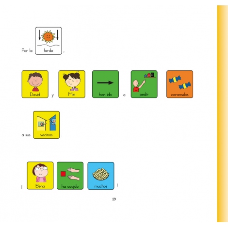 David y su amiga Mei · Cuento con pictogramas