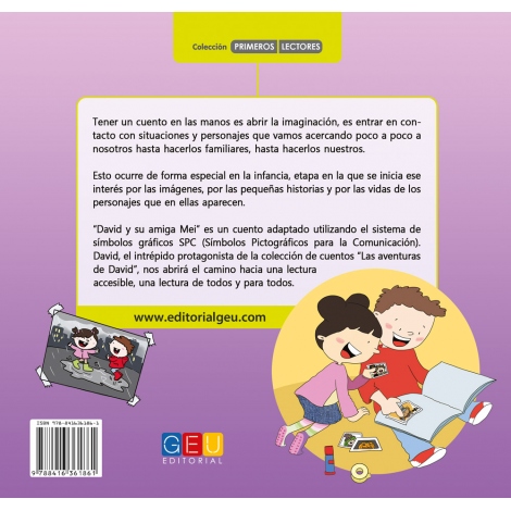 David y su amiga Mei · Cuento con pictogramas