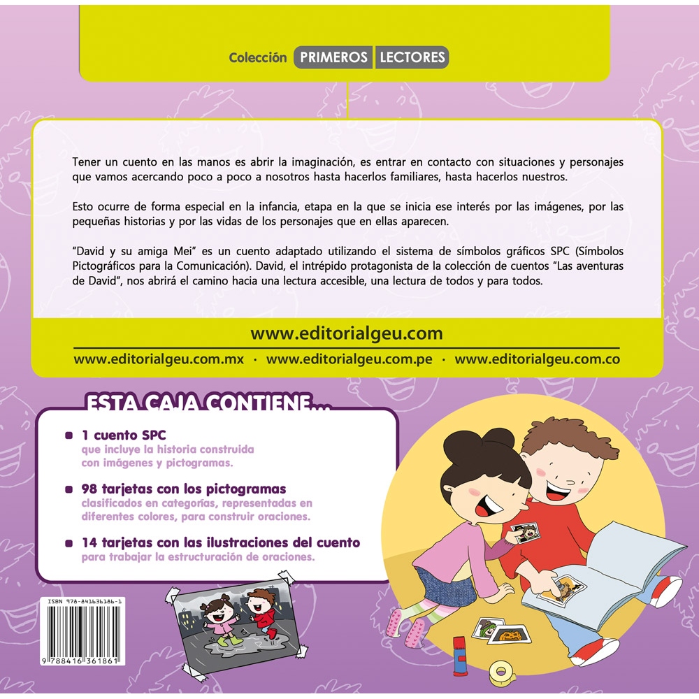 David y su amiga Mei · Cuento con pictogramas