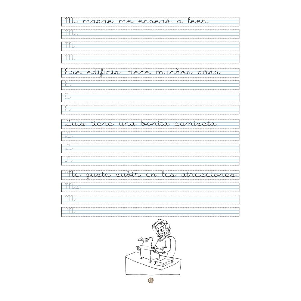 Caligrafía 13 · Pauta Montessori