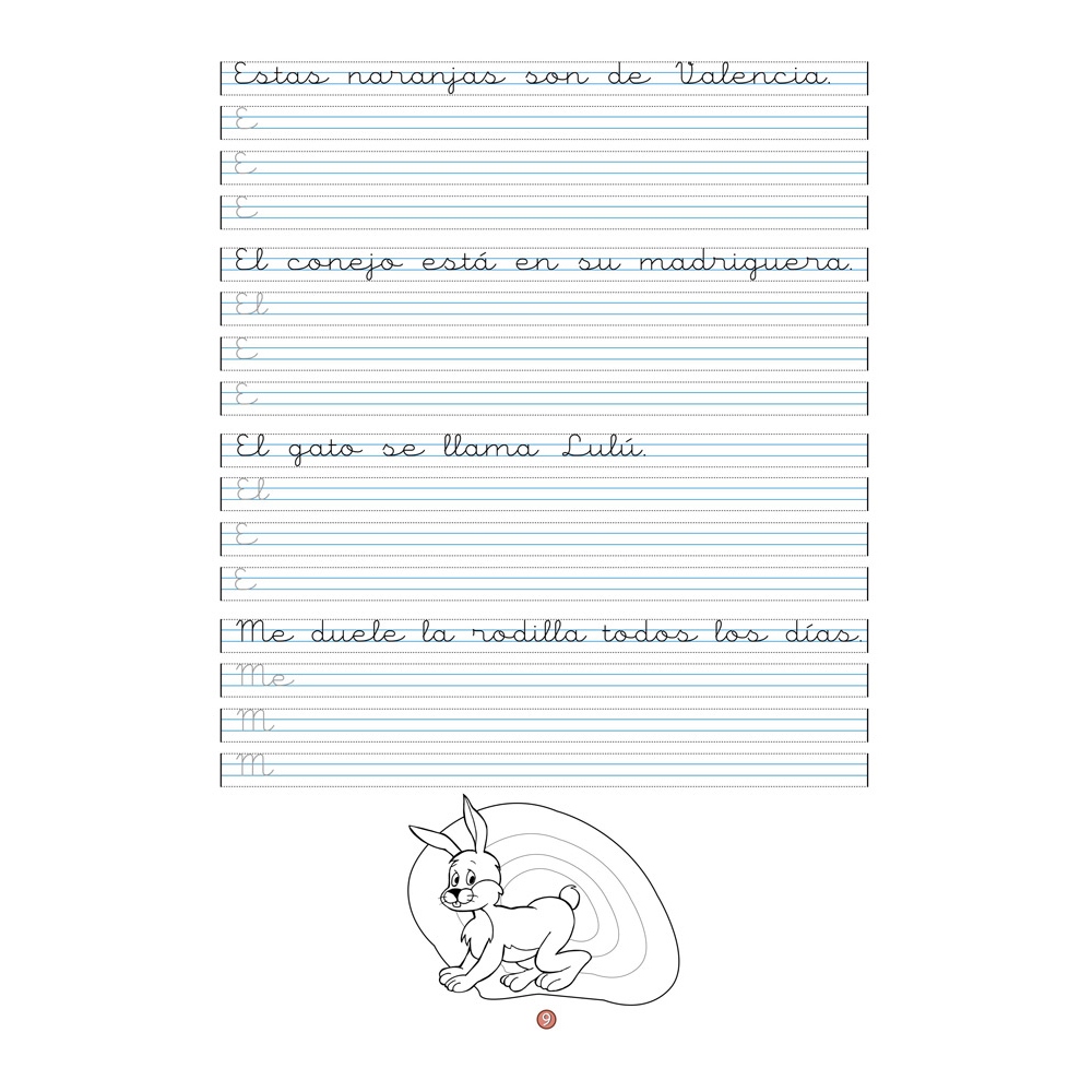 Caligrafía 7 · Pauta Montessori