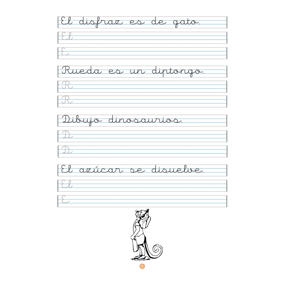 Caligrafía 5 · Pauta Montessori