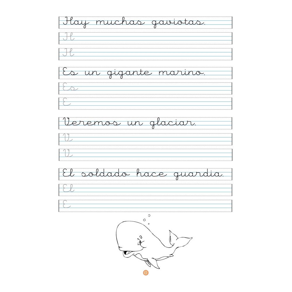 Caligrafía 5 · Pauta Montessori