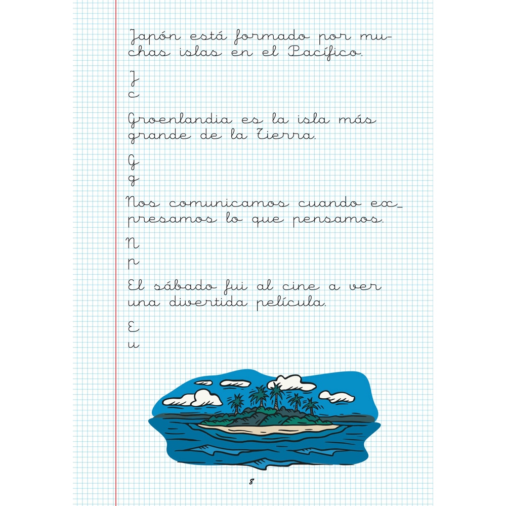 Caligrafía 22 · Cuadrícula