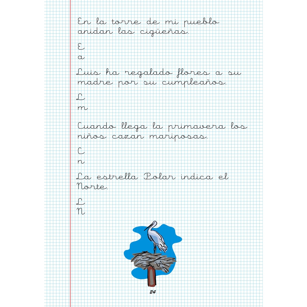 Caligrafía 22 · Cuadrícula