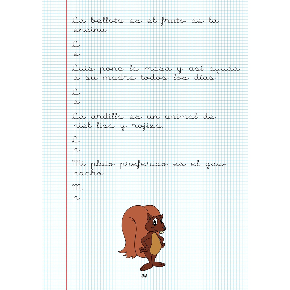 Caligrafía 20 · Cuadrícula