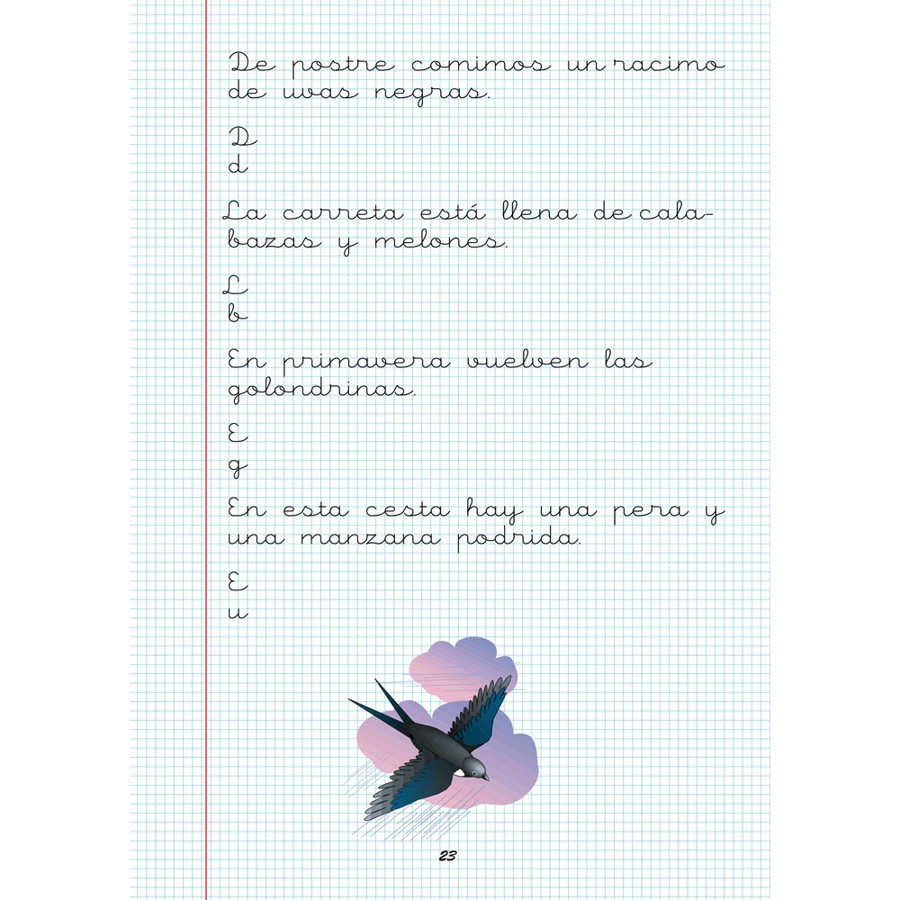 Caligrafía 18 · Cuadrícula