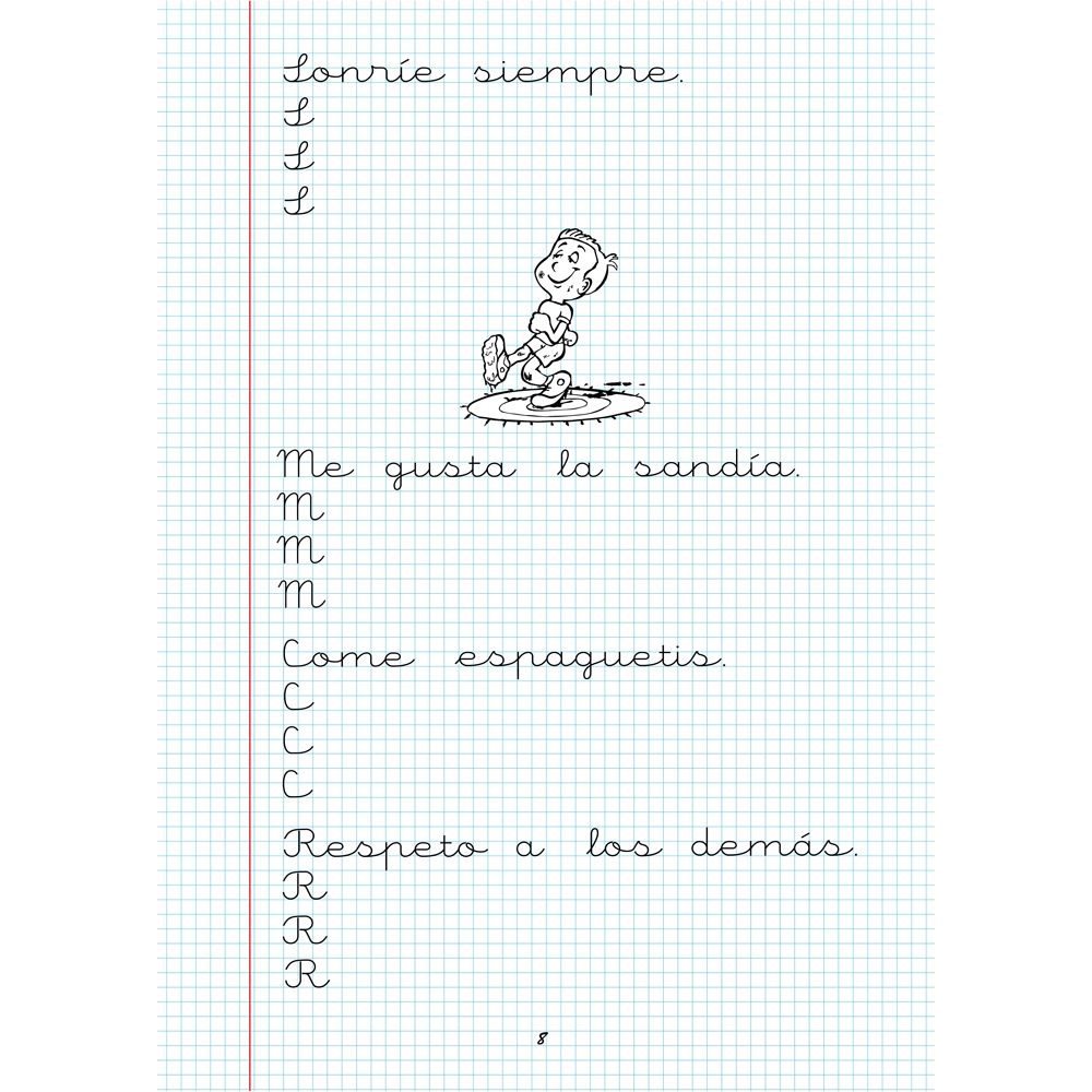 Caligrafía 8 · Cuadrícula