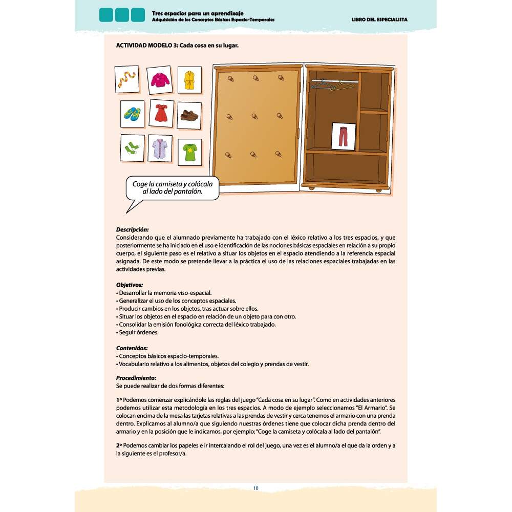 Tres espacios para un aprendizaje