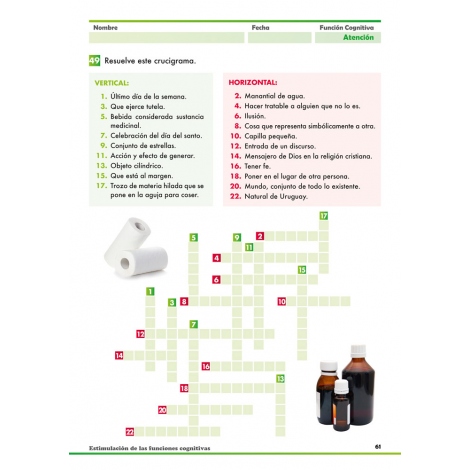 Estimulación de las funciones cognitivas. Nivel adultos. Cuaderno 4: Atención