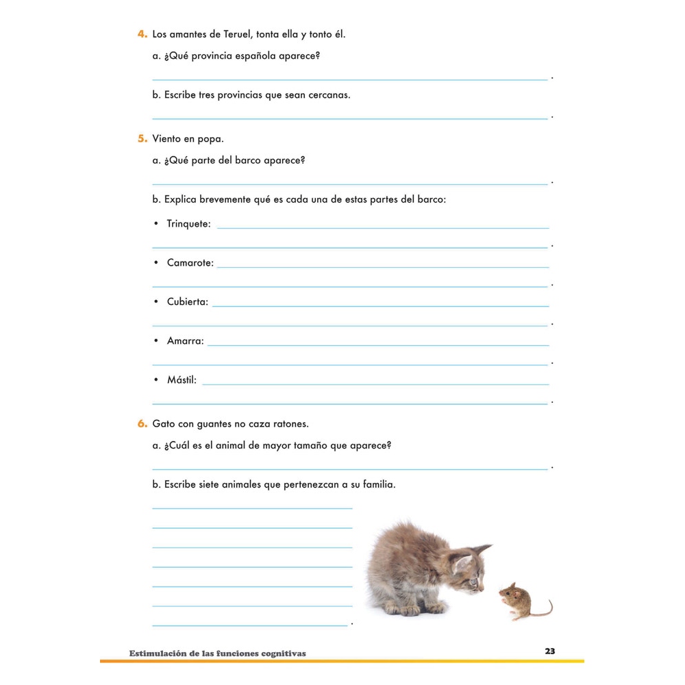 Estimulación de las funciones cognitivas. Nivel adultos. Cuaderno 1: Lenguaje Estimulación de las funciones cognitivas. Nivel adultos. Cuaderno 1: Lenguaje