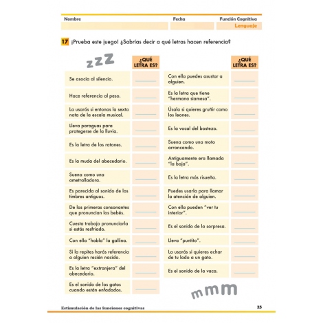 Estimulación de las funciones cognitivas. Nivel adultos. Cuaderno 1: Lenguaje Estimulación de las funciones cognitivas. Nivel adultos. Cuaderno 1: Lenguaje