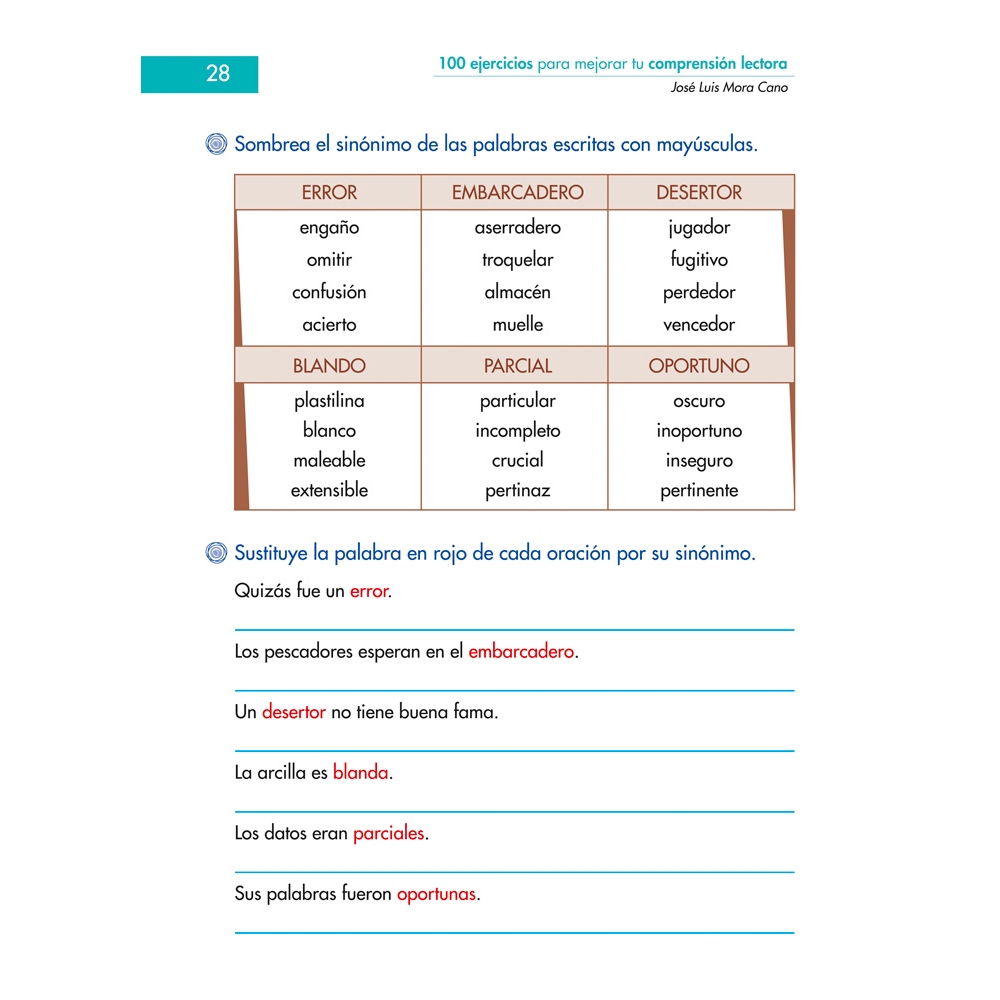 100 ejercicios para mejorar tu comprensión lectora