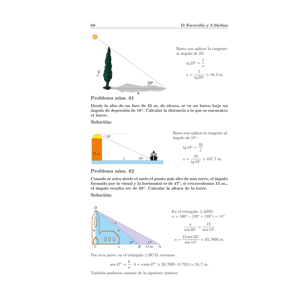 Compendio de problemas de matemáticas II. Trigonometría y geometría I · Bachillerato