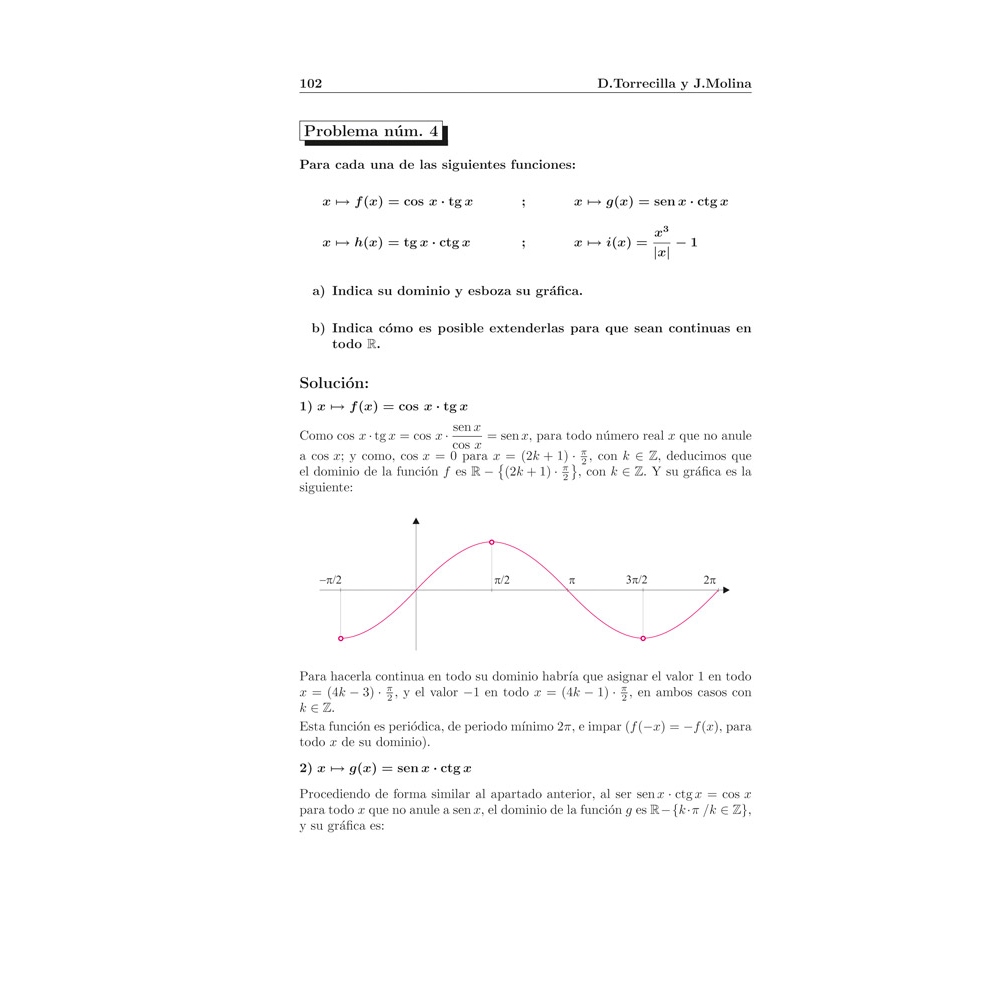 Compendio de problemas de matemáticas III. Análisis I · Bachillerato