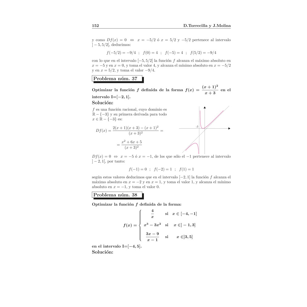 Compendio de problemas de matemáticas V. Análisis II · Bachillerato
