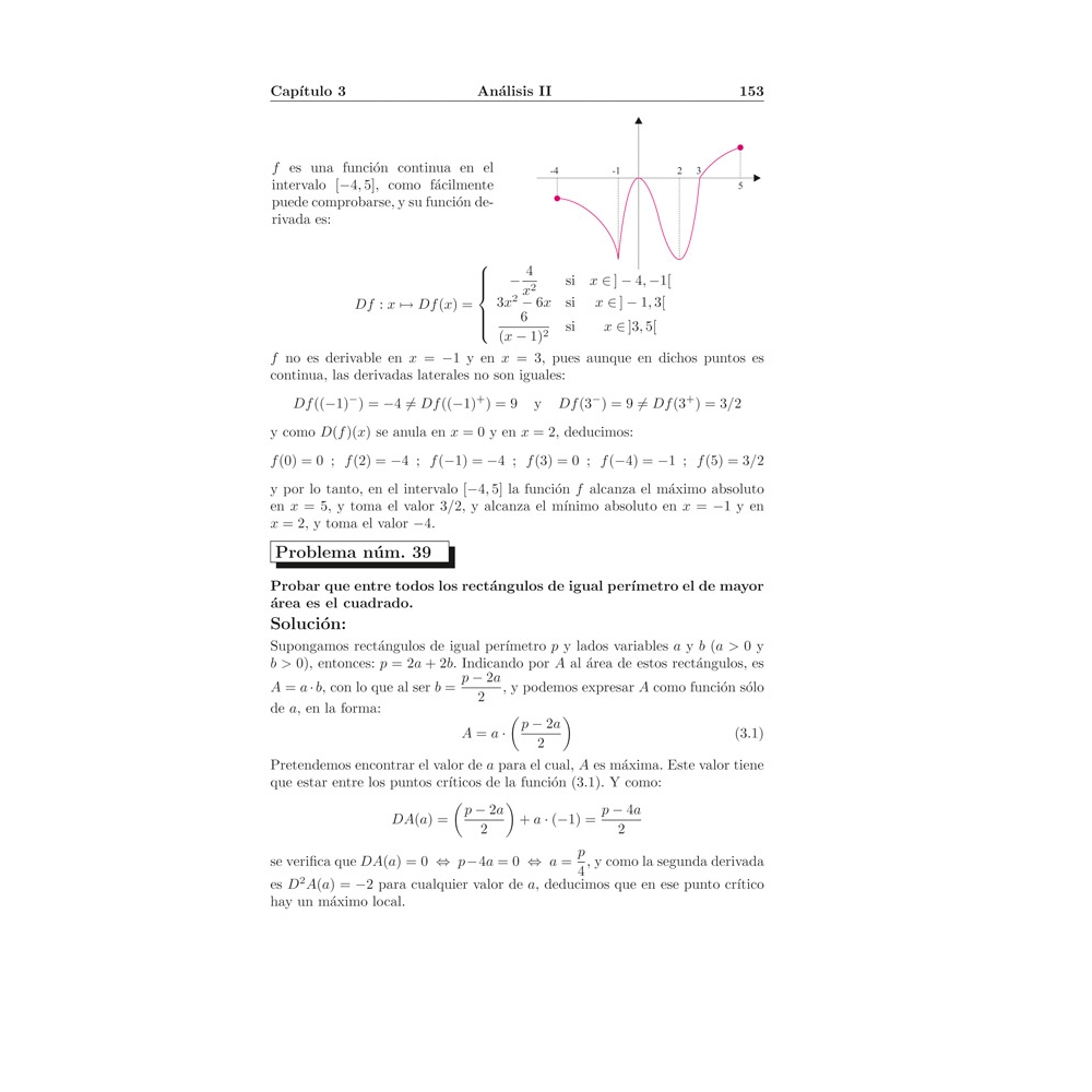 Compendio de problemas de matemáticas V. Análisis II · Bachillerato