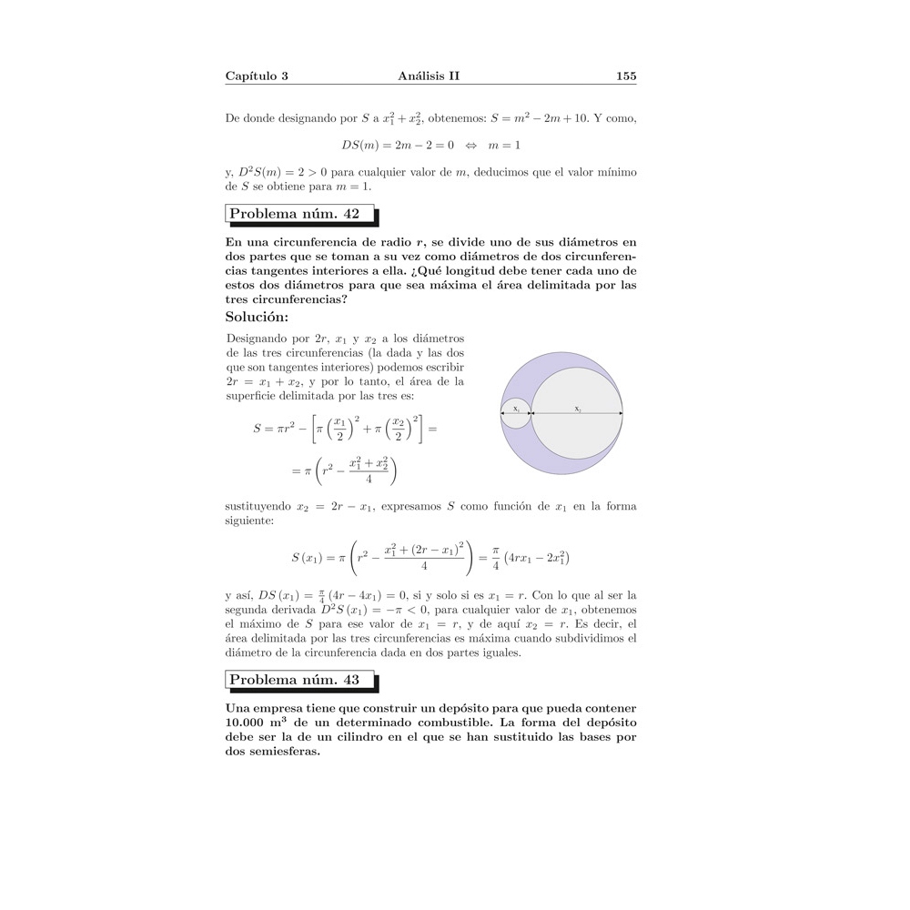 Compendio de problemas de matemáticas V. Análisis II · Bachillerato
