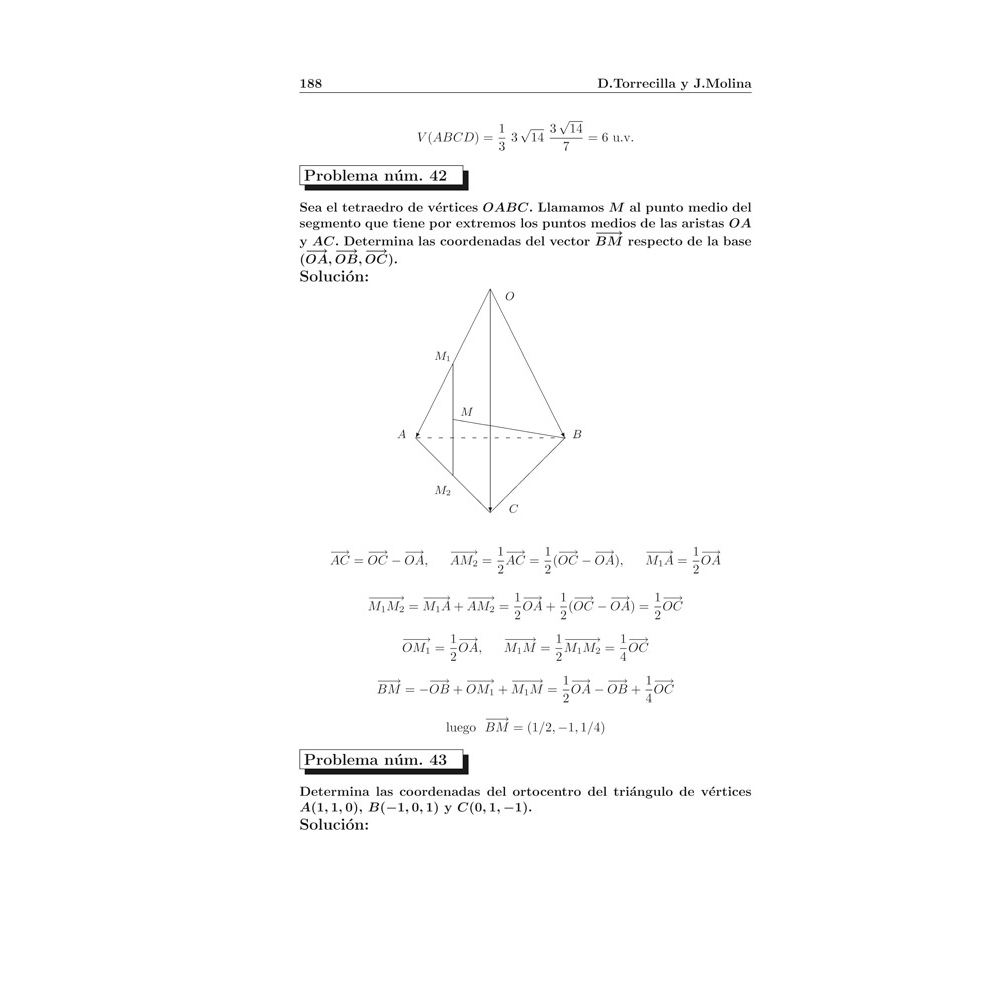Compendio de problemas de matemáticas VI. Álgebra II y geometría II · Bachillerato
